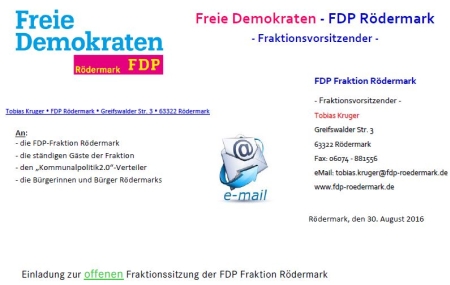 FDP Fraktionssitzung 01.09.2016