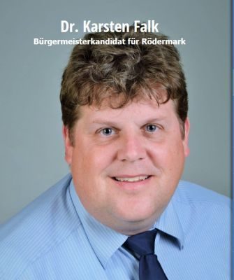 Bürgermeisterkandidat Dr. Karsten Falk am 7.12.2018 in Urberach.